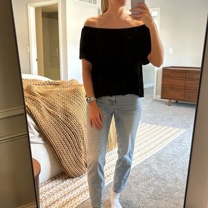 black off the shoulder top